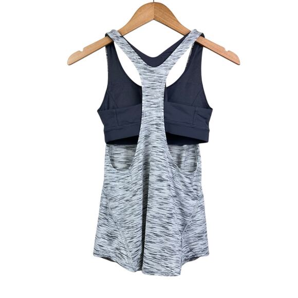 Lululemon On Track Gray Space Dye Luxtreme Luon Athletic Layered Tank Top - Picture 12 of 14